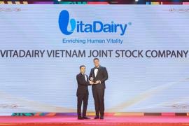 VitaDairy nhận giải thưởng Nơi làm việc tốt nhất Châu Á 2023 hai năm liên tiếp