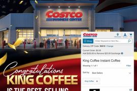 King Coffee 3in1: Sản phẩm cà phê Việt bán chạy nhất trong chuỗi bán sỉ Costco (Mỹ)