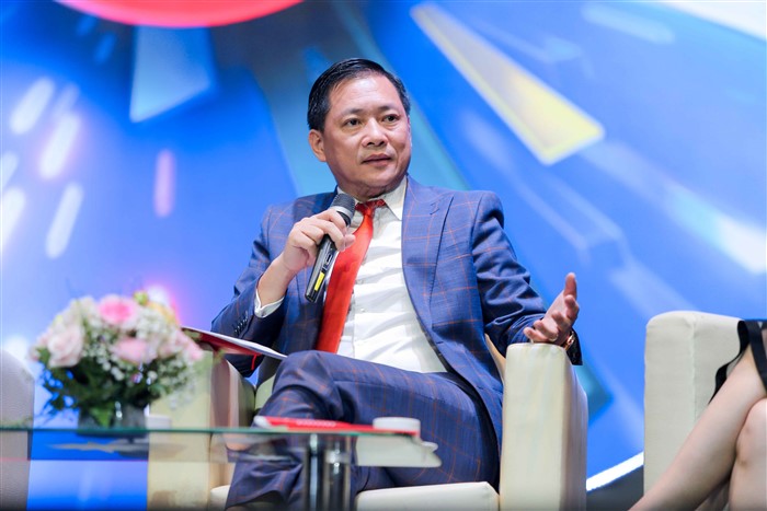 TS.Nguyễn Cao Trí, Chủ tịch HĐQT Trường Đại học Văn Lang chia sẻ thông tin tại sự kiện
