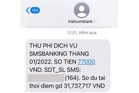 Thống nhất phương án thu phí SMS Banking trọn gói 11.000 đồng/tháng