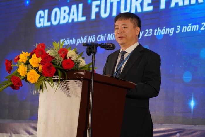 Ông Trần Ngọc Liêm – Giám đốc VCCI chi nhánh khu vực TP. Hồ Chí Minh phát biểu tại lễ khai mạc sự kiện.