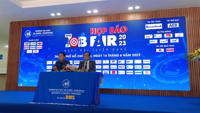 Buổi họp báo về Ngày hội Tuyển dụng tích hợp UFM 2023 diễn ra vào chiều 14/6