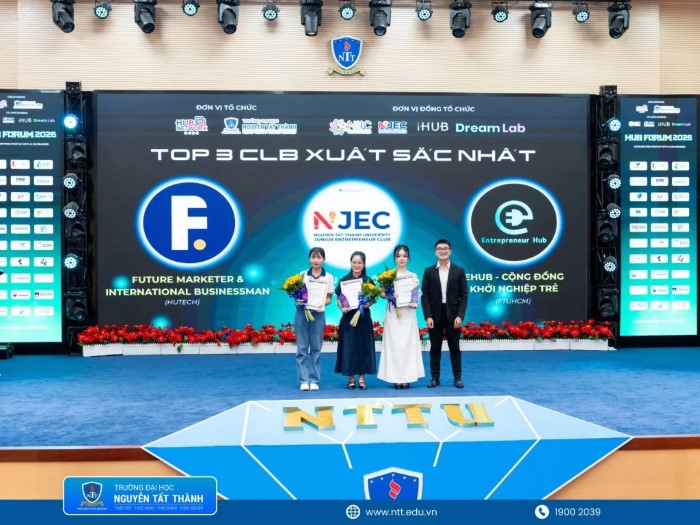 Câu lạc bộ Nhà Khởi nghiệp Trẻ NJEC được vinh danh trong Top 3 Câu lạc bộ khởi nghiệp đổi mới sáng tạo tiêu biểu