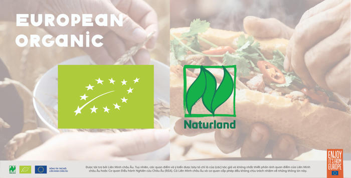 Logo hữu cơ EU và logo Naturland