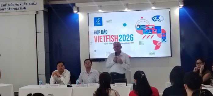 Buổi họp báo VIETFISH 2026 diễn ra vào sáng ngày 7/8/2026