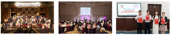 AEON Việt Nam tiếp tục triển khai các chương trình như Asian Youth Leaders (AYL) và Cuộc thi Hùng biện tiếng Anh nhằm giúp học sinh Việt Nam rèn luyện kỹ năng ngôn ngữ, tư duy phản biện và kết nối văn hóa.