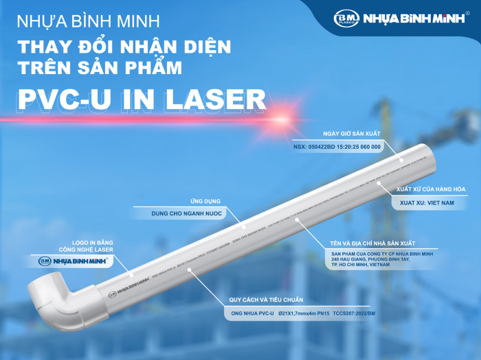 Nhựa Bình Minh giới thiệu giao diện mới của sản phẩm ống PVC-U